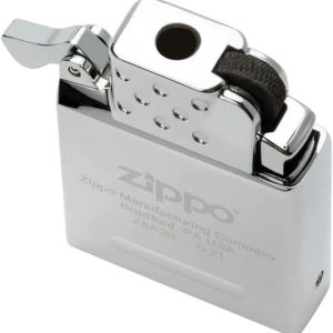 Zippo® Lighter with gas insert, Yellow Flame 65815, windproof, refillable, metal with characteristic "click", silver, great gift idea