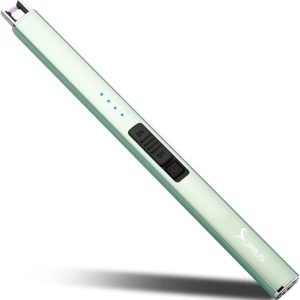 SUPRUS Electric Lighter Arc Windproof Flameless USB Lighter Rechargeable Lighter with Safety Lock for Candle BBQ Camping